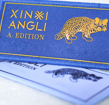 Square Shape One Side Fold Heat Transfer Printing Custom Silicone Label for Garments