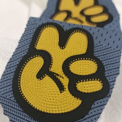 3D Brush Type Silicone Heat Transfer Label with Raised Effect and Multiple Shapes for Custom Clothing Tags