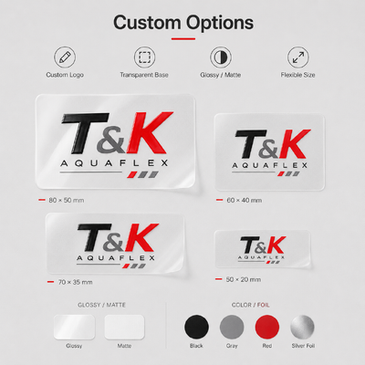 Waterproof PVC Transfer Labels for Custom Apparel Logo Branding Sportswear Jackets Bags Uniforms and Fashion Garments